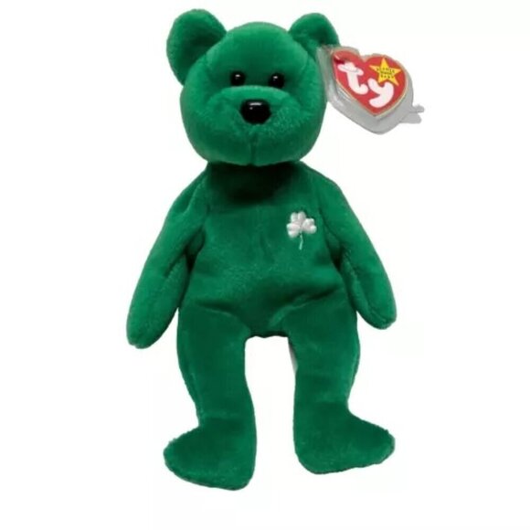 Ty Beanie Baby Erin The Bear 1997 Retired Plush Toy Rare Vintage Collectible - Picture 1 of 10